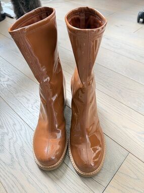 Stuart Weitzman Dalenna Block Heel Boots SZ 8